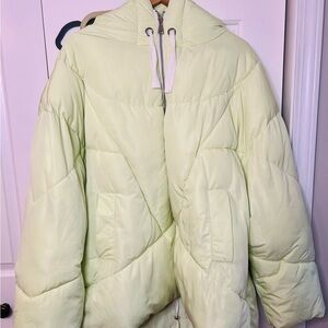 Free People Light Green Puffer Jacket